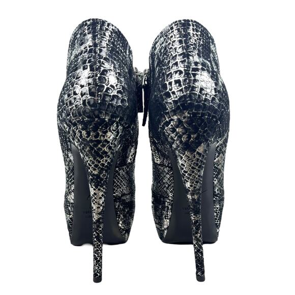 NEW Giuseppe Zanotti  Snakeskin Platform Heel Booties All Leather Size 38 - Picture 5 of 10